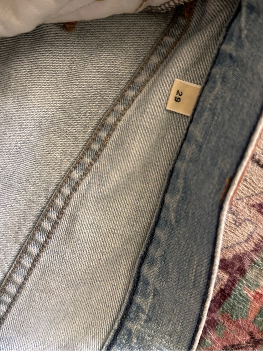 Citizens Of Humanity Light WashJeans with Pink Floral Embroidery - Picture 6 of 7